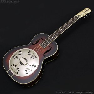 画像1: Gretsch　G9240 Alligator Round-Neck Mahogany Body Biscuit Cone Resonator Guitar [2-Color Sunburst]