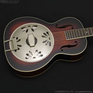 画像2: Gretsch　G9240 Alligator Round-Neck Mahogany Body Biscuit Cone Resonator Guitar [2-Color Sunburst]