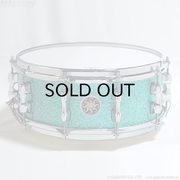 画像1: SAKAE OSAKA HERITAGE　SD1455MA/M-TC 14”x5.5” Maple Snare [Turquoise Champagne] [特価品] (1)