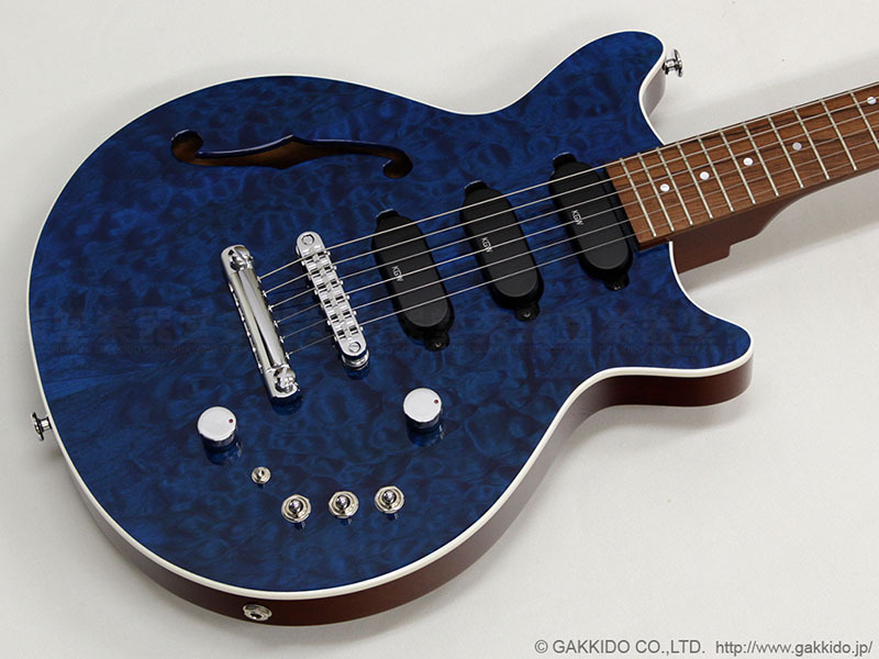 Kz Guitar Works　Kz One Semi-Hollow 3S23 T.O.M Transparent Deep Blue “Custom  Line”